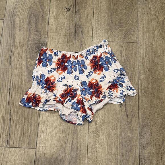 Free People Floral High-Waisted Shorts Women's Size 2 - Picture 1 of 2